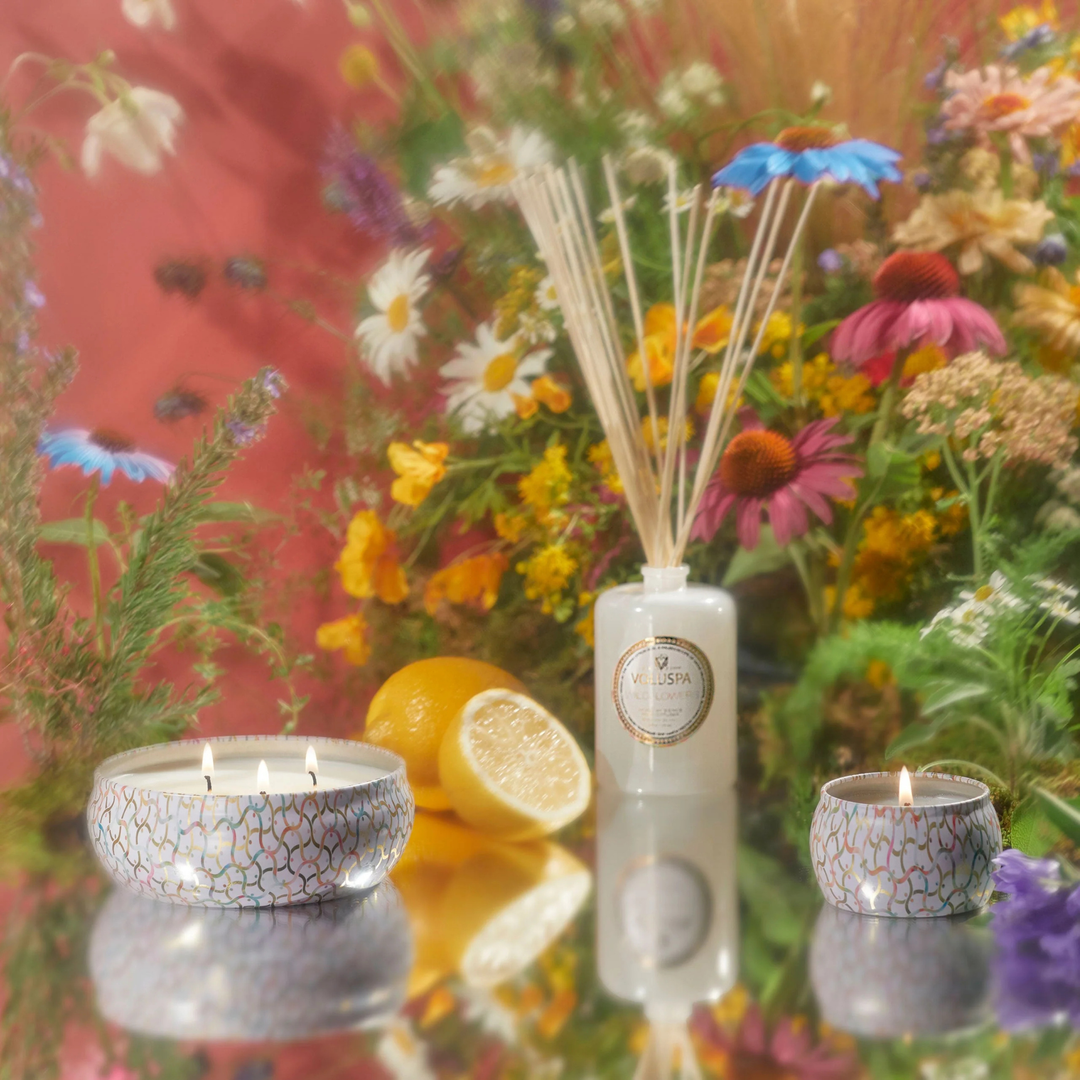 Wildflowers 3 Wick Tin Candle