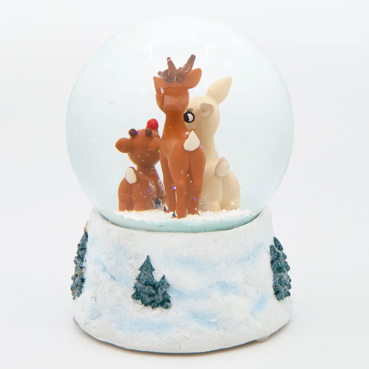 Rudolph & Family Lighted Musical Dome; Lighted Nose