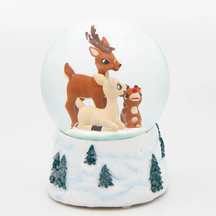 Rudolph & Family Lighted Musical Dome; Lighted Nose