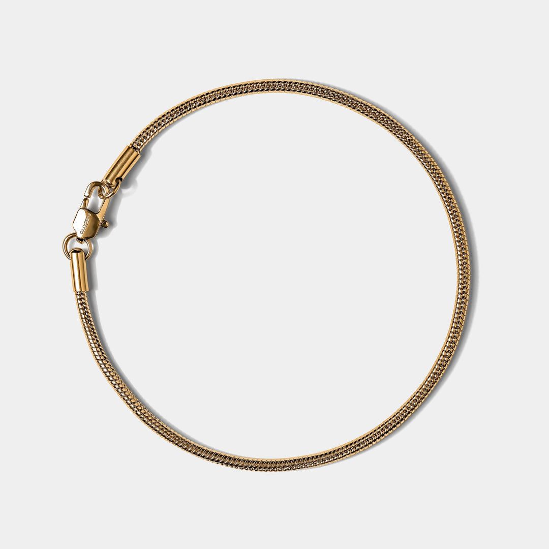 Snake Chain Bracelet Gold 2mm