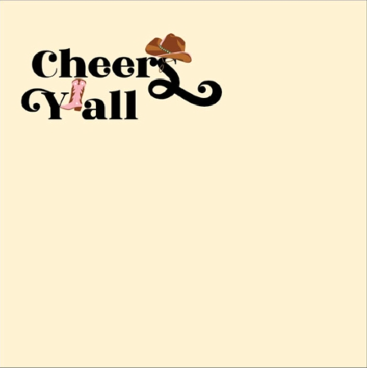 Cheers Y'all Western Cowgirl Cocktail Beverage Napkin