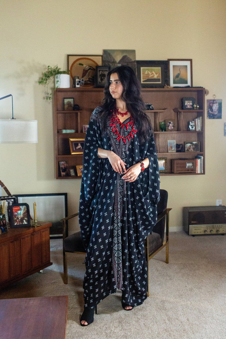 Pauline Paisley Border Caftan