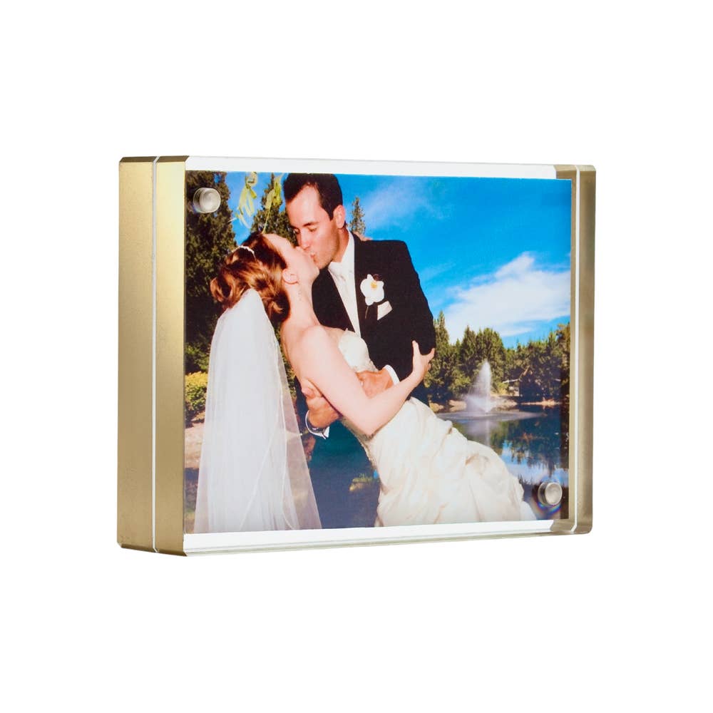 Glitzy Gold Color Edge Magnet Frame 5x7