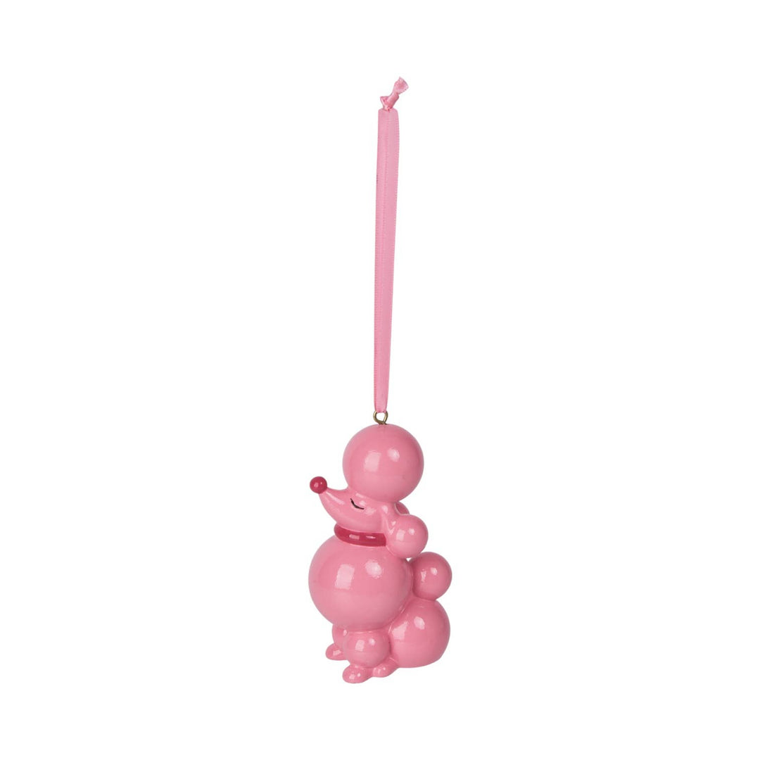 Bright Pink Poodle Orn
