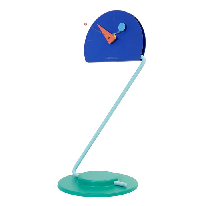 Peacock Desk Clock - Movable Height - Memphis Design