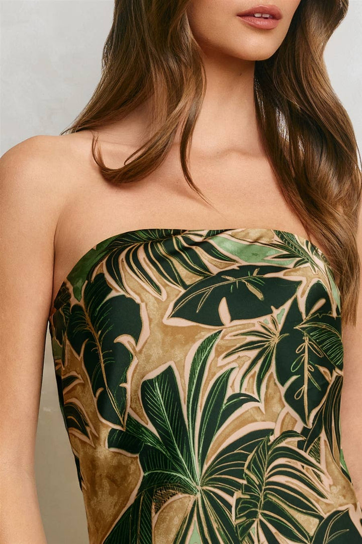 Phangan Island Strapless Back Detail Mini Dress