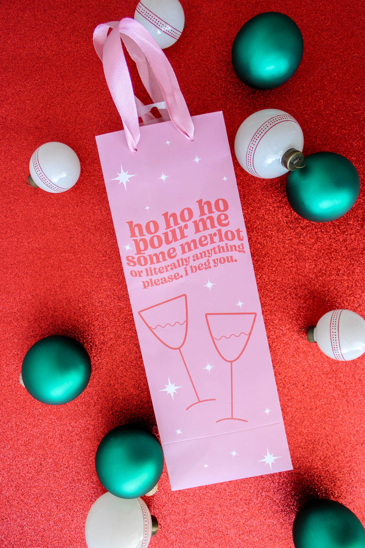 Ho Ho Ho Wine Bottle Gift Bag