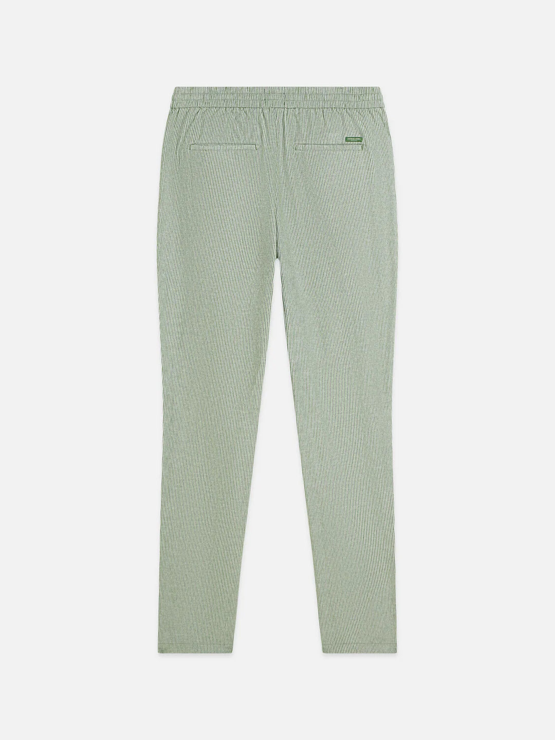 Warren Yarn-Dyed Cotton/Linen Regular Straight-Fit Jogger Garden Green Stripe