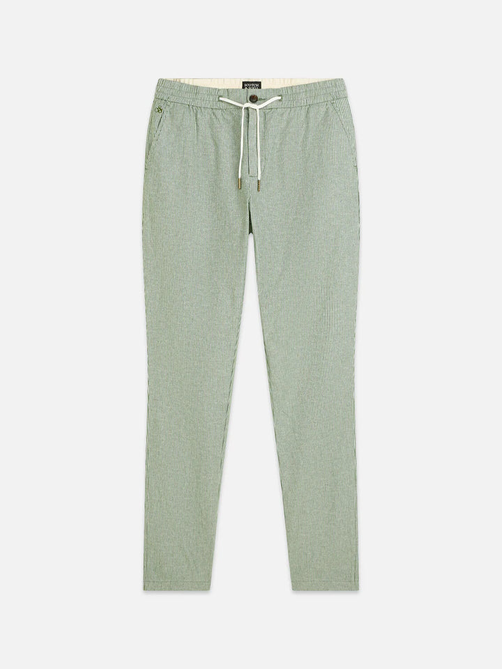 Warren Yarn-Dyed Cotton/Linen Regular Straight-Fit Jogger Garden Green Stripe