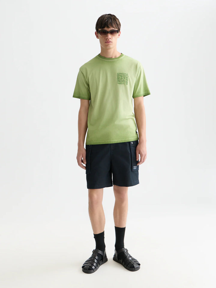 Washed Cotton-Blend Cargo Loose-Fit Bermuda Shorts Pageant Blue