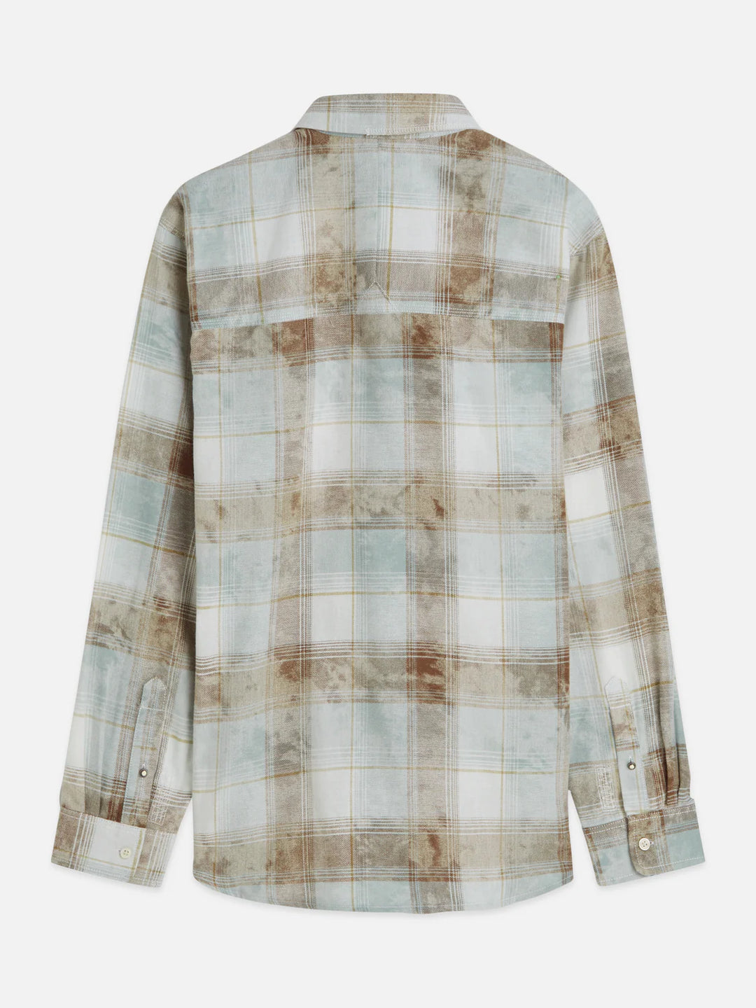 Washed Check Relaxed-Fit Shirt Tahitian Teal Check