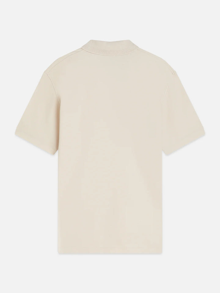 3 Crosses Pique Relaxed-Fit Garment-Dyed Polo Eggnog