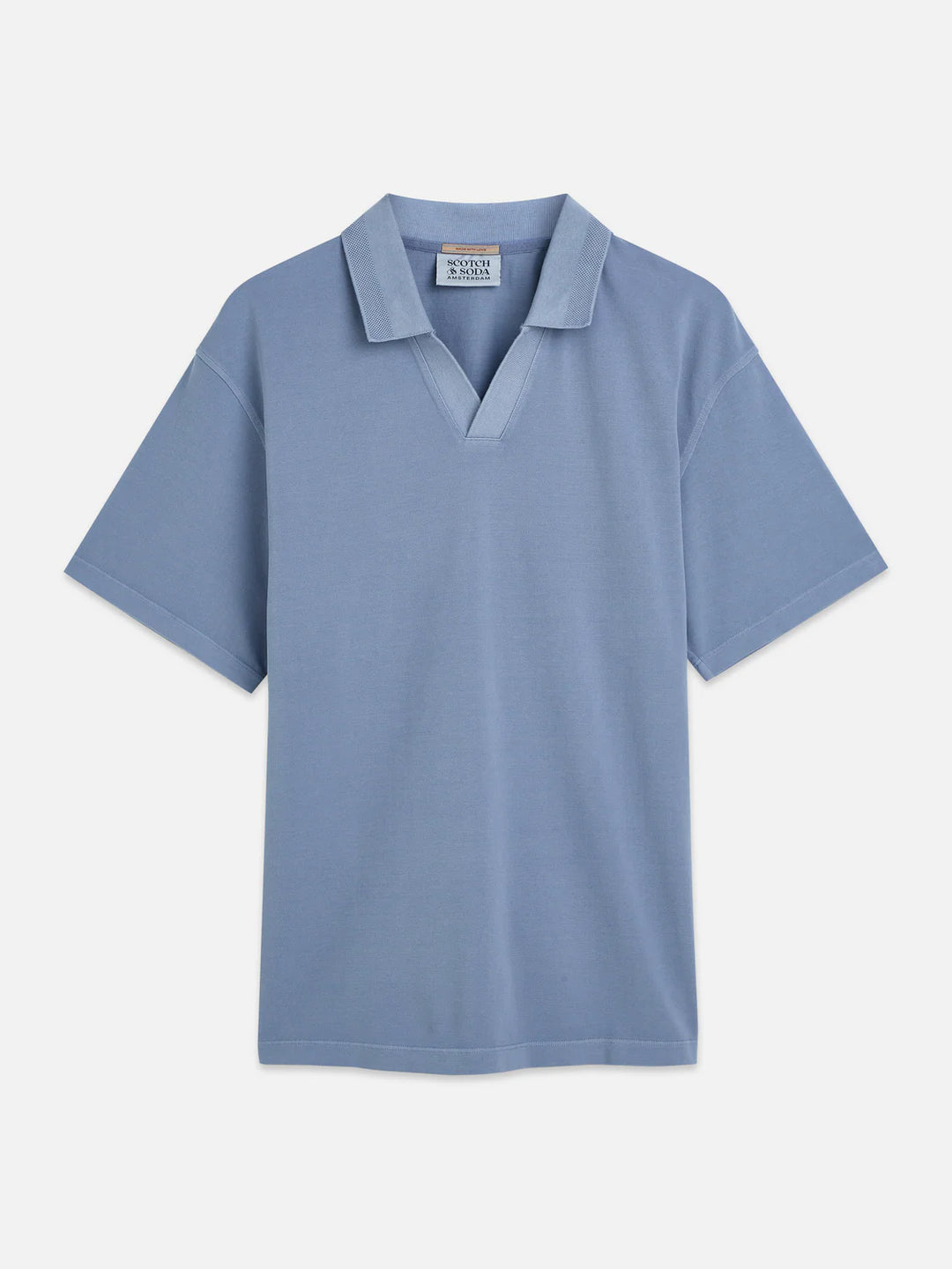 3 Crosses Pique Relaxed-Fit Garment-Dyed Polo Infinity