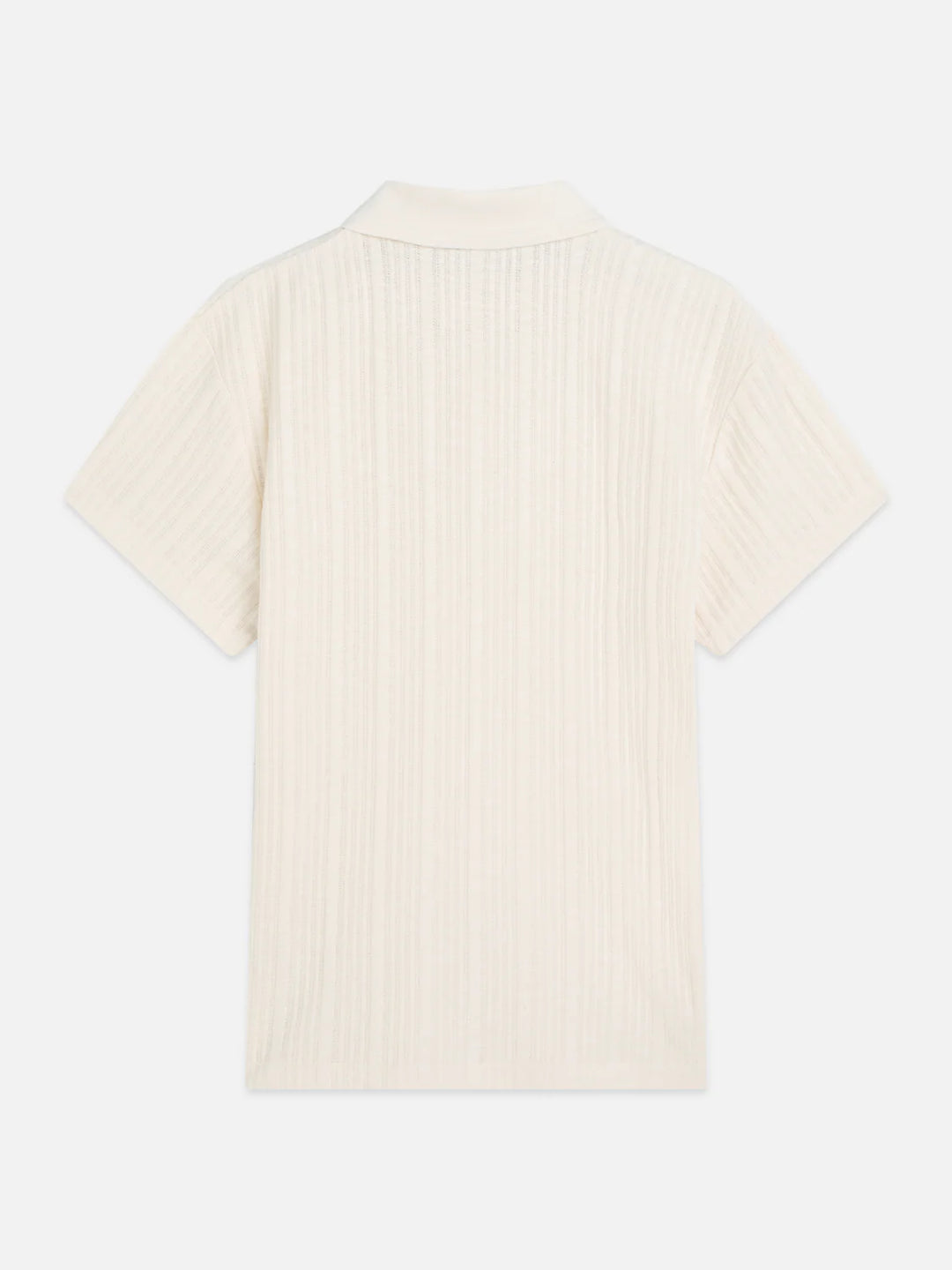 Structured Ribbed Relaxed-Fit Polo Eggnog