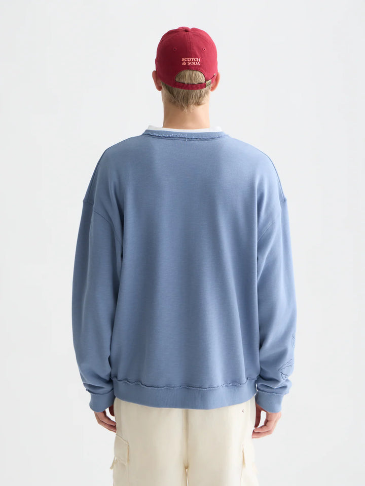 Embroidered Loose-Fit Sweatshirt Infinity