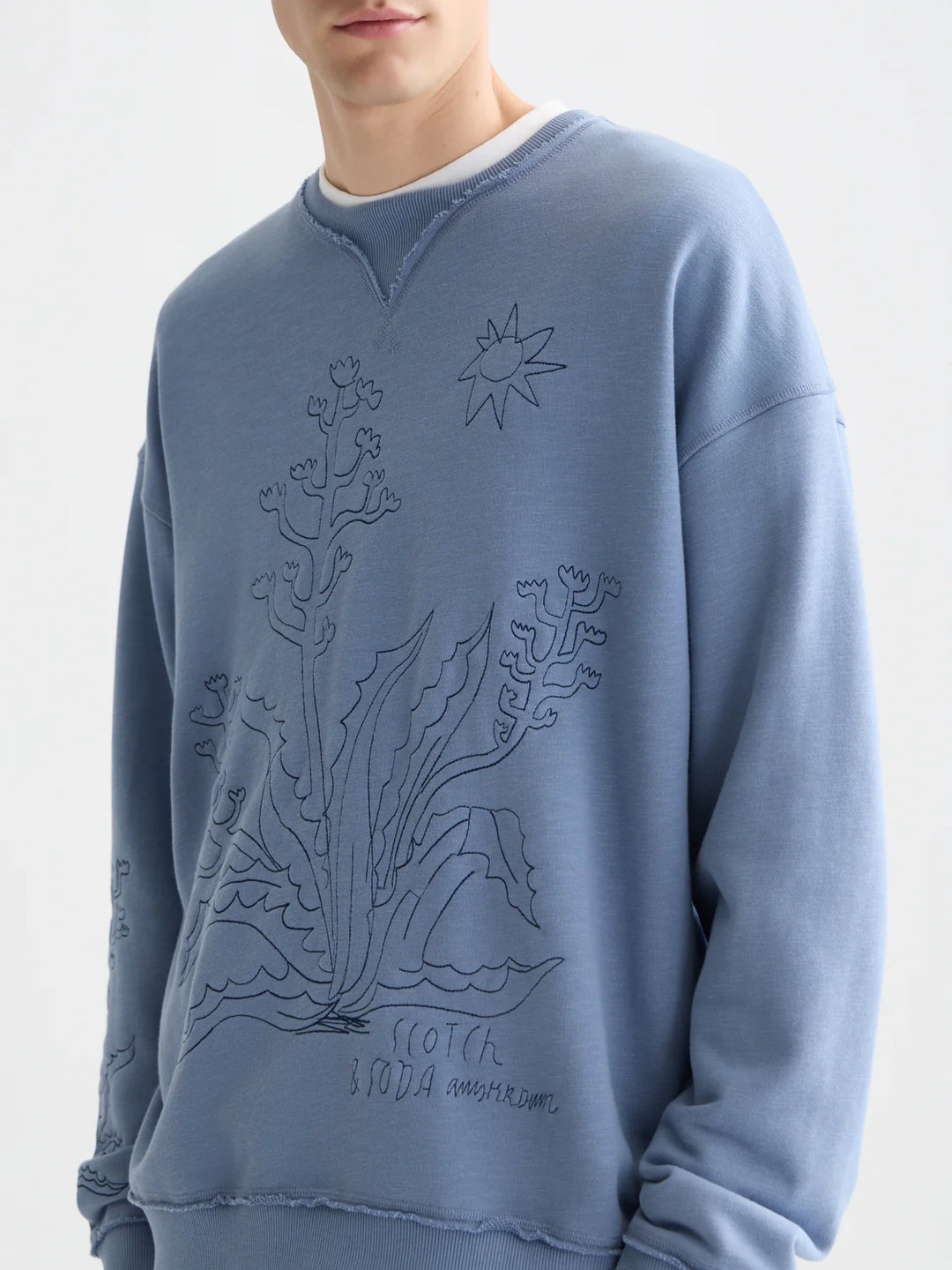 Embroidered Loose-Fit Sweatshirt Infinity