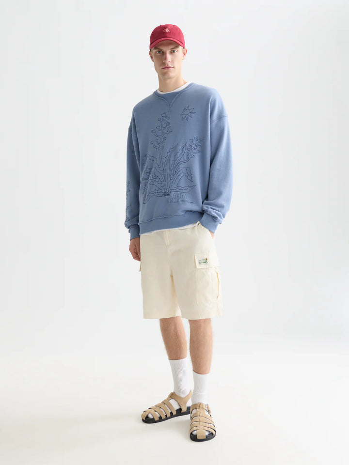 Embroidered Loose-Fit Sweatshirt Infinity