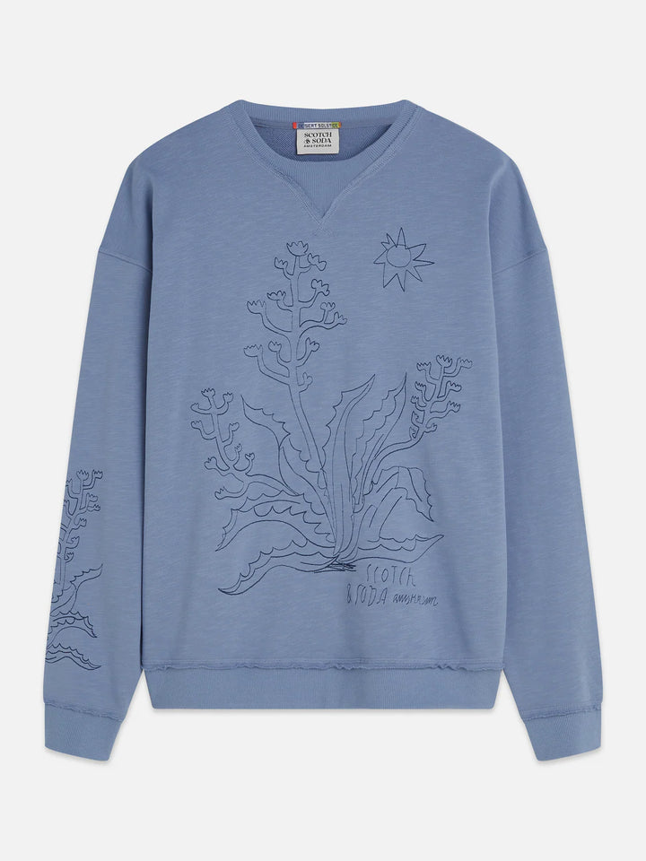 Embroidered Loose-Fit Sweatshirt Infinity