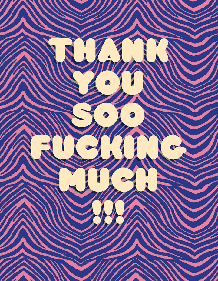 ZEBRA thank you card