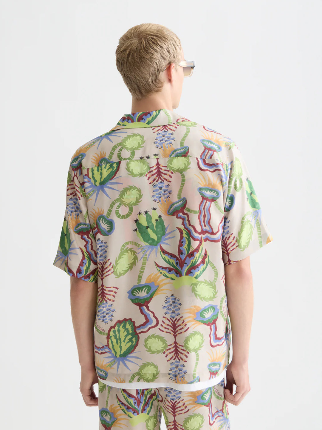 Printed Tencel Relaxed-Fit Short-Sleeved Shirt Desert Floral Canyon Clay
