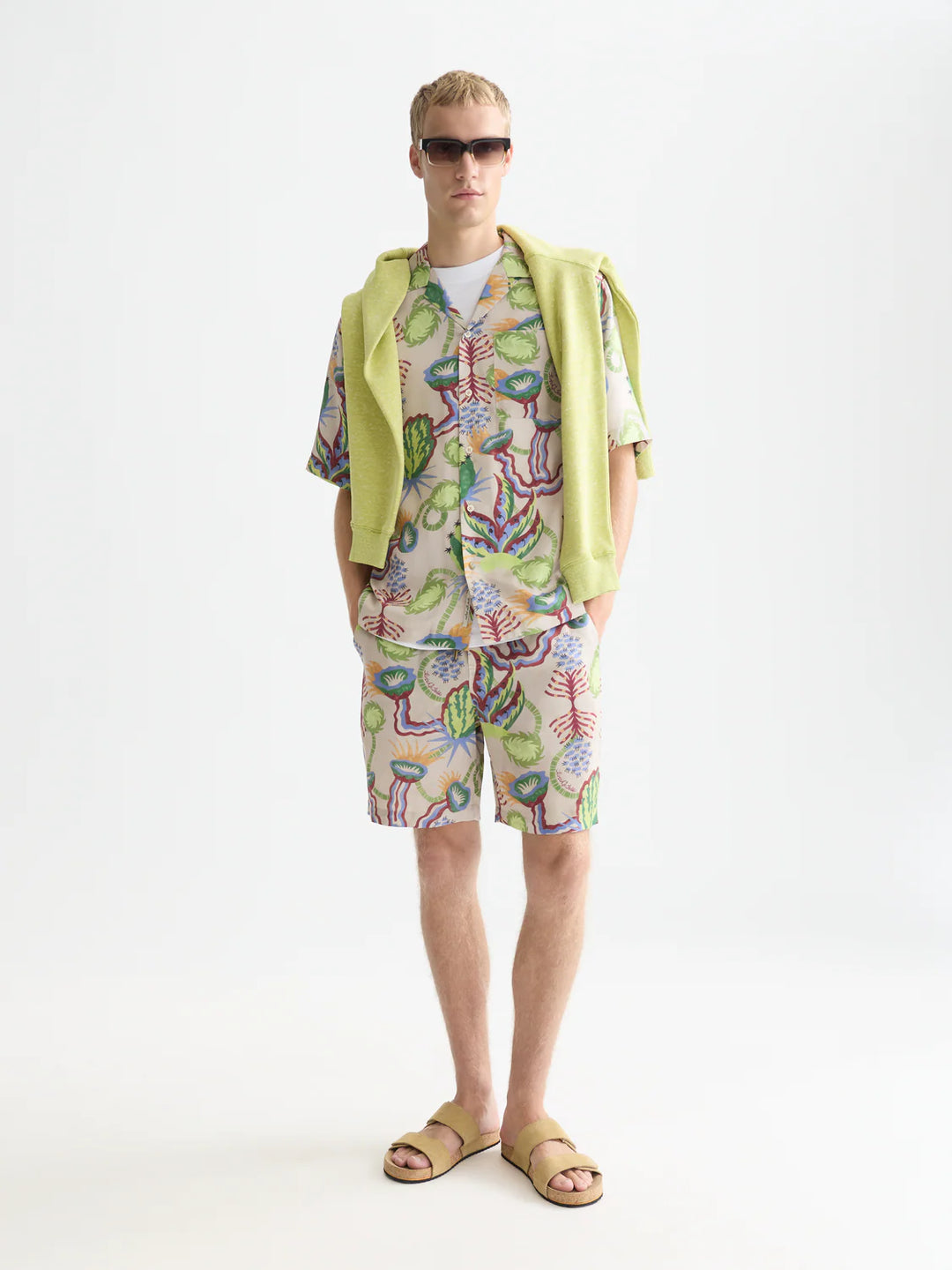 Printed Tencel Relaxed-Fit Short-Sleeved Shirt Desert Floral Canyon Clay