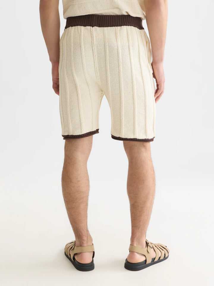 Structured Knitted Shorts Eggnog