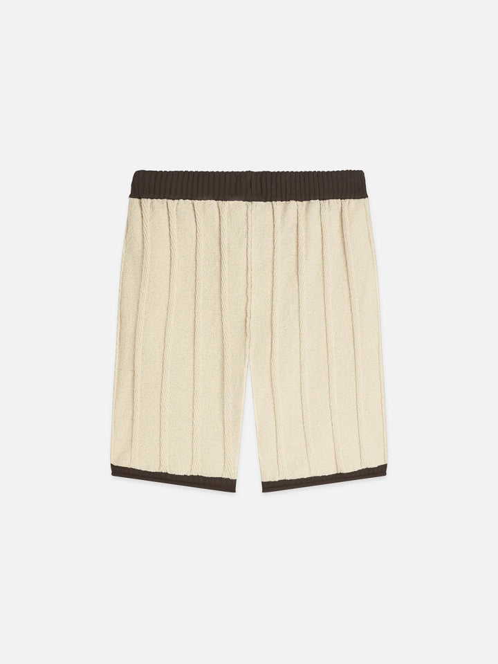 Structured Knitted Shorts Eggnog