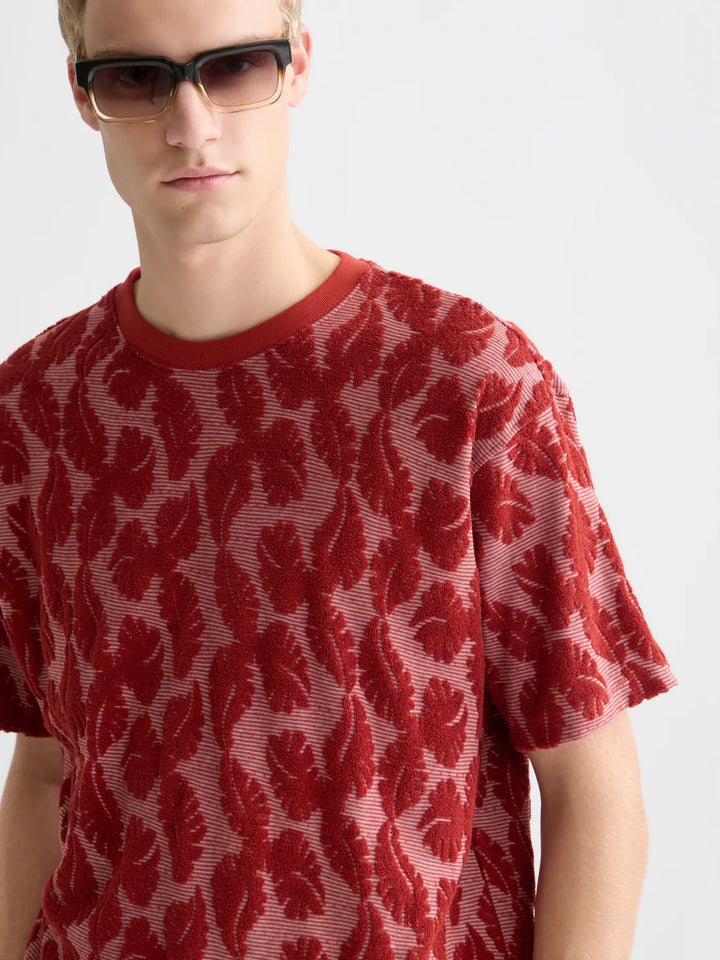 Jacquard Feeder Stripe Relaxed-Fit T-Shirt Bossa Nova