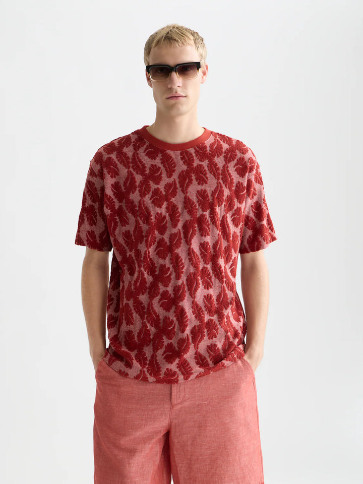 Jacquard Feeder Stripe Relaxed-Fit T-Shirt Bossa Nova