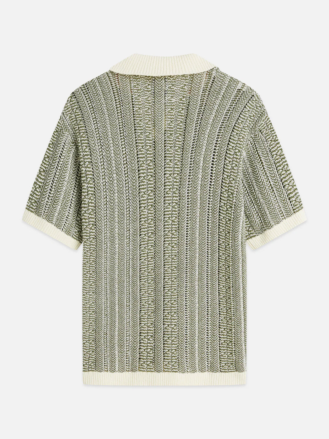 Multi Stitch Extra Dropped Shoulder Polo Eggnog Melange