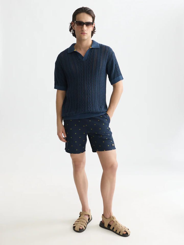 Multi Stitch Extra Dropped Shoulder Polo Ensign Blue