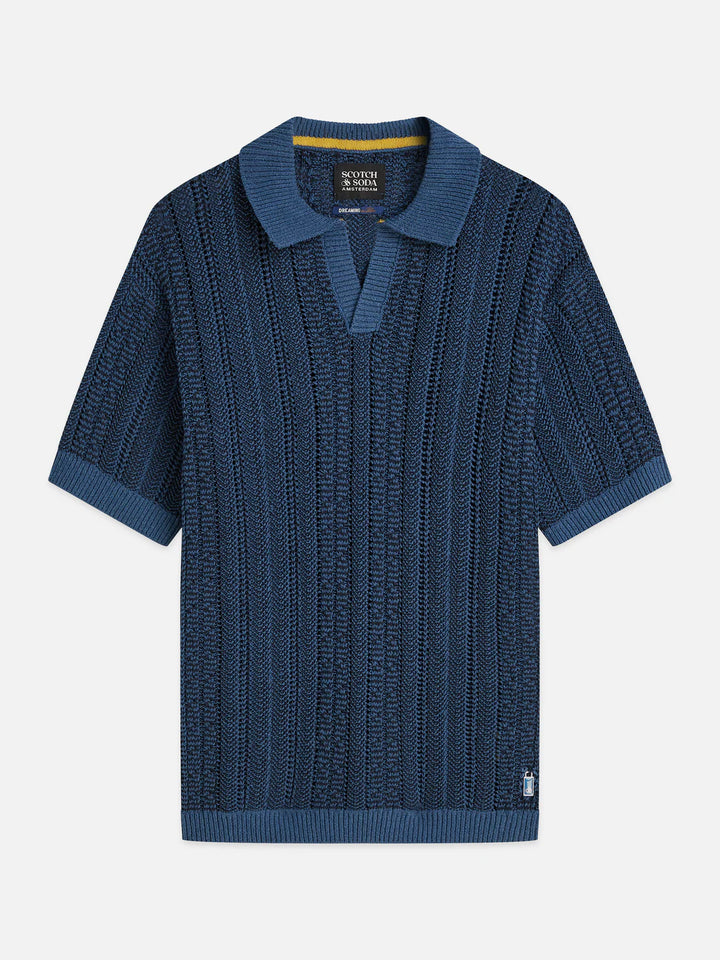 Multi Stitch Extra Dropped Shoulder Polo Ensign Blue