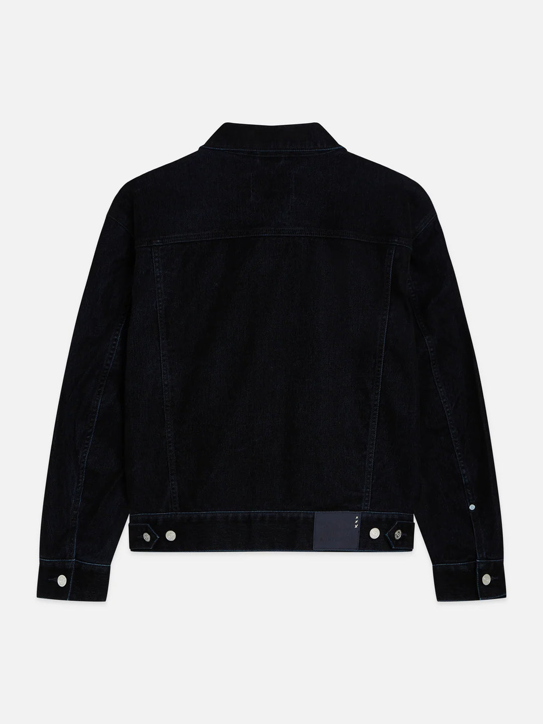 Denim Flock Trucker Jacket - Black Moon