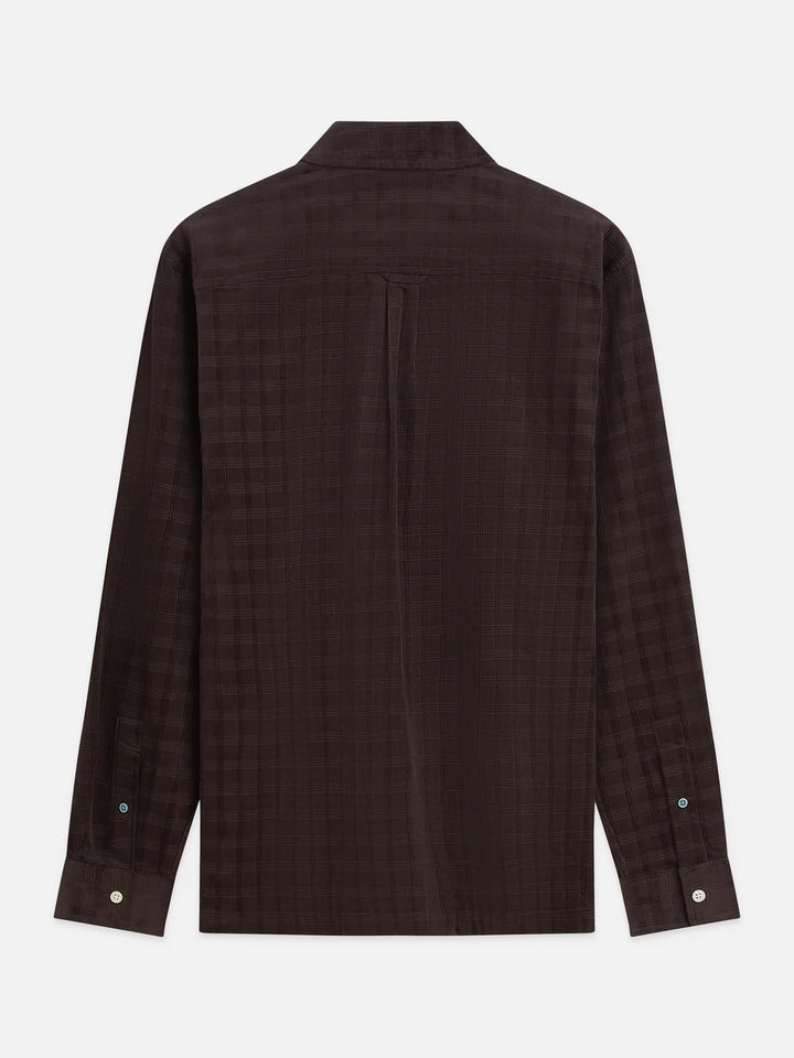 Corduroy Checked Relaxed-Fit Shirts - Raisin