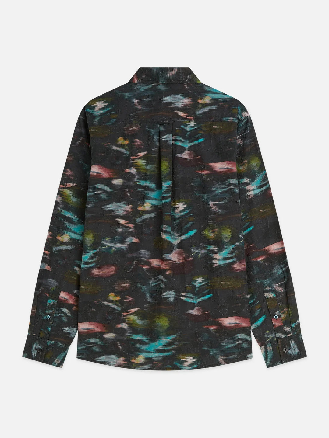 Printed Embroidered Relaxed-Fit Shirt-Glitch Dream Forest Night