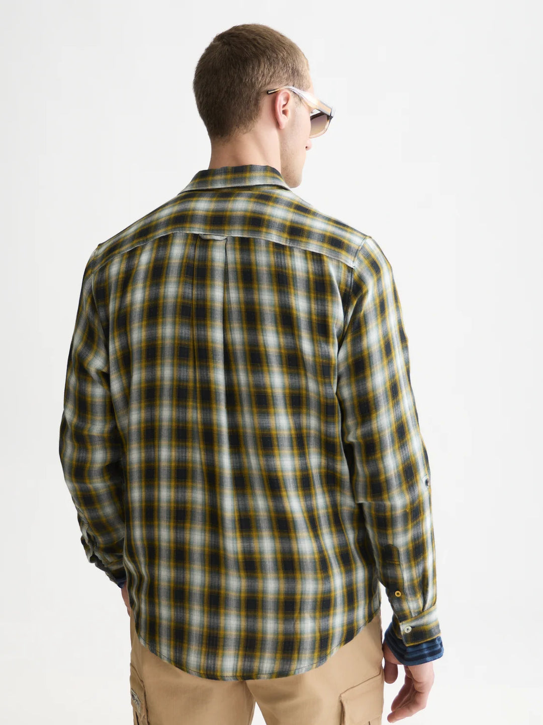 Double-Faced Check Relaxed-Fit Shirt - Meteorite Check
