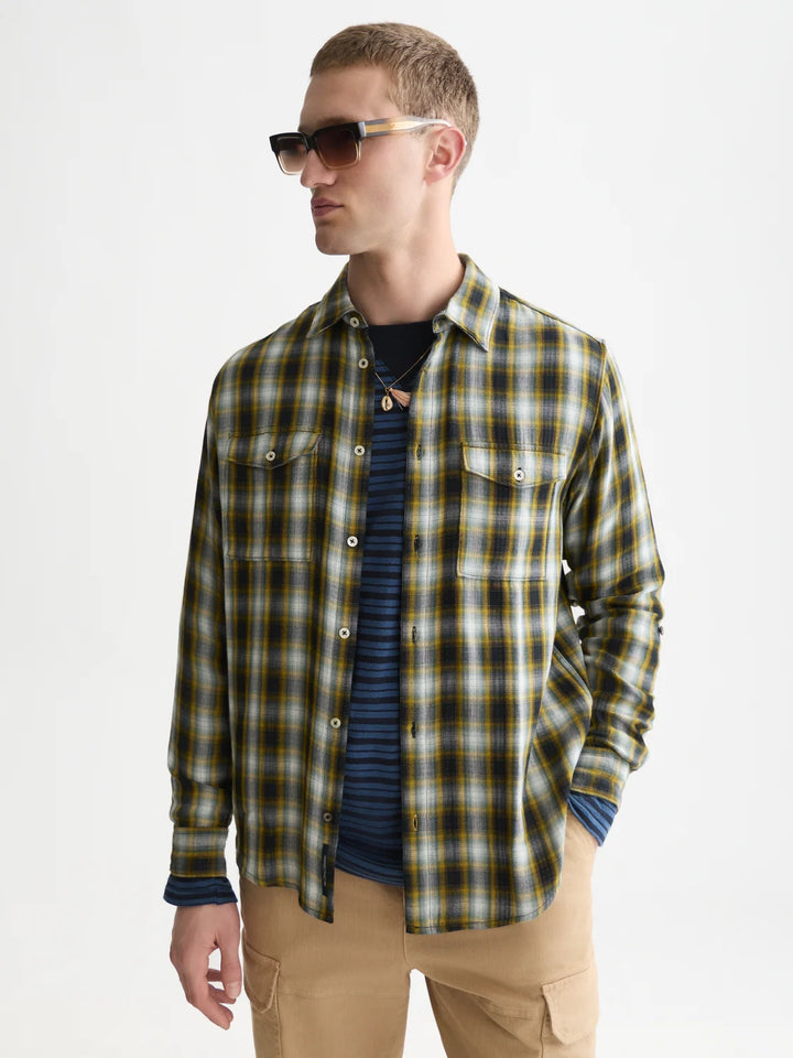Double-Faced Check Relaxed-Fit Shirt - Meteorite Check