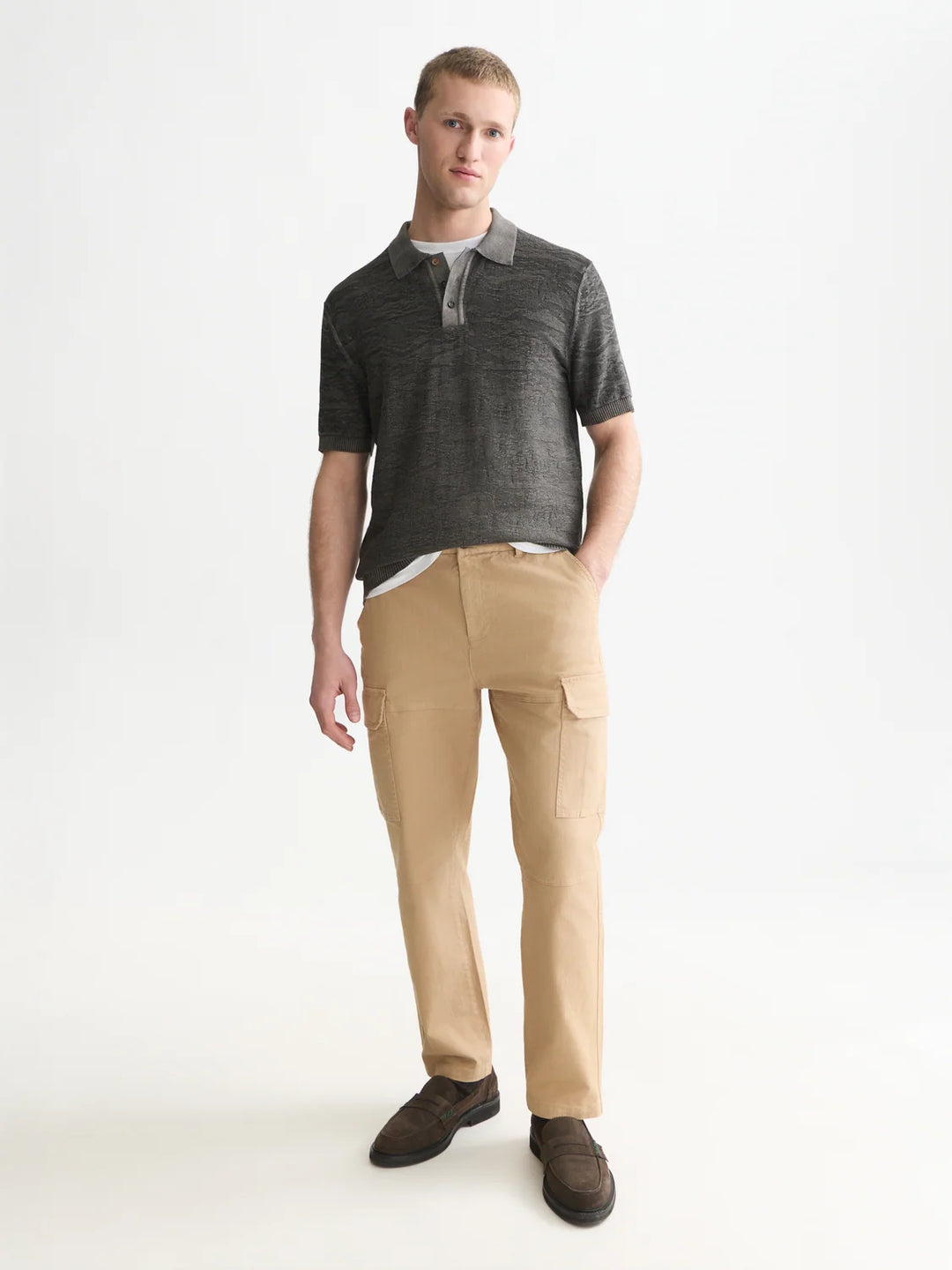 Structured Regular-Fit Polo-Meteorite