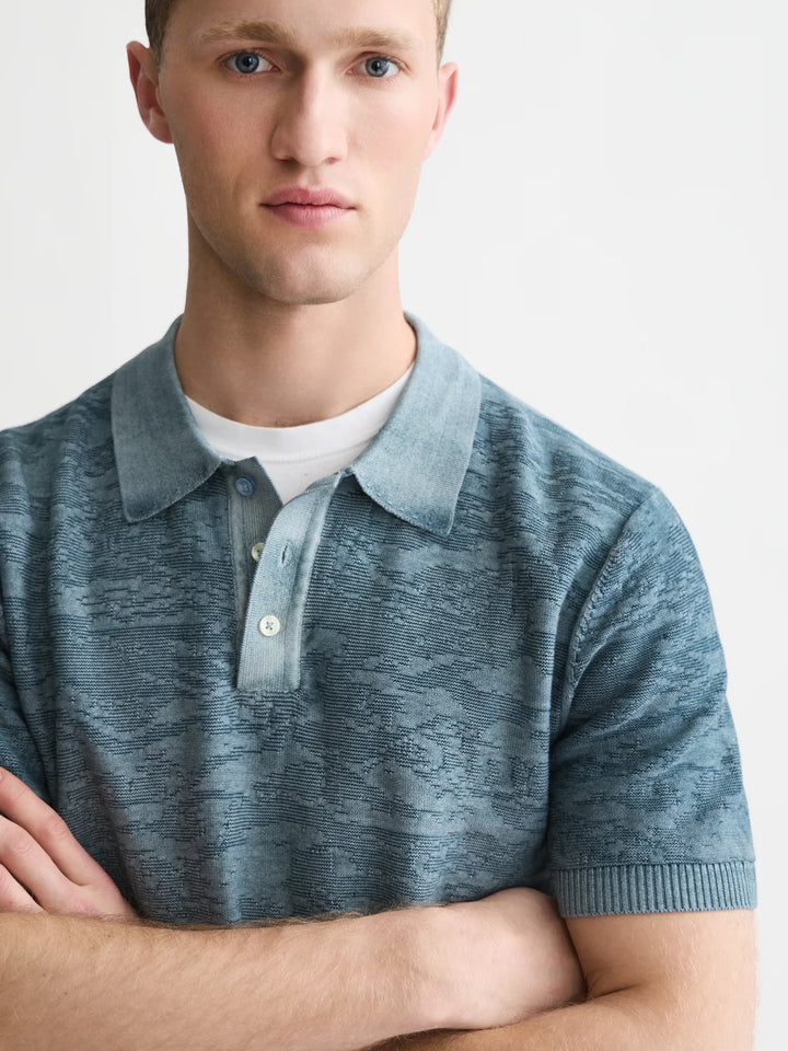 Structured Regular-Fit Polo - Adriatic Blue
