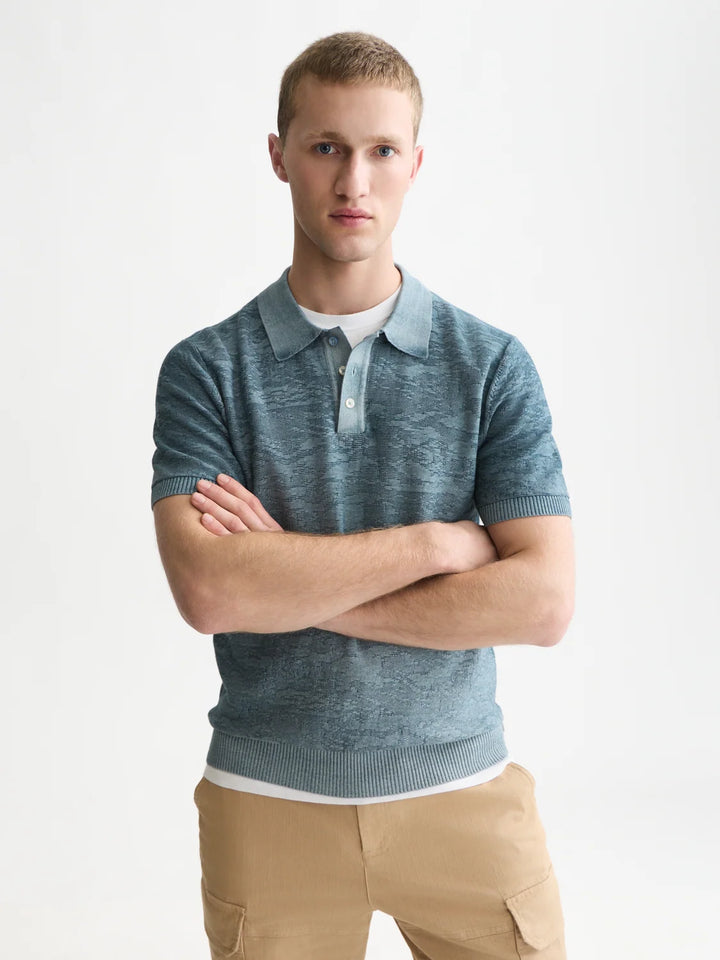 Structured Regular-Fit Polo - Adriatic Blue