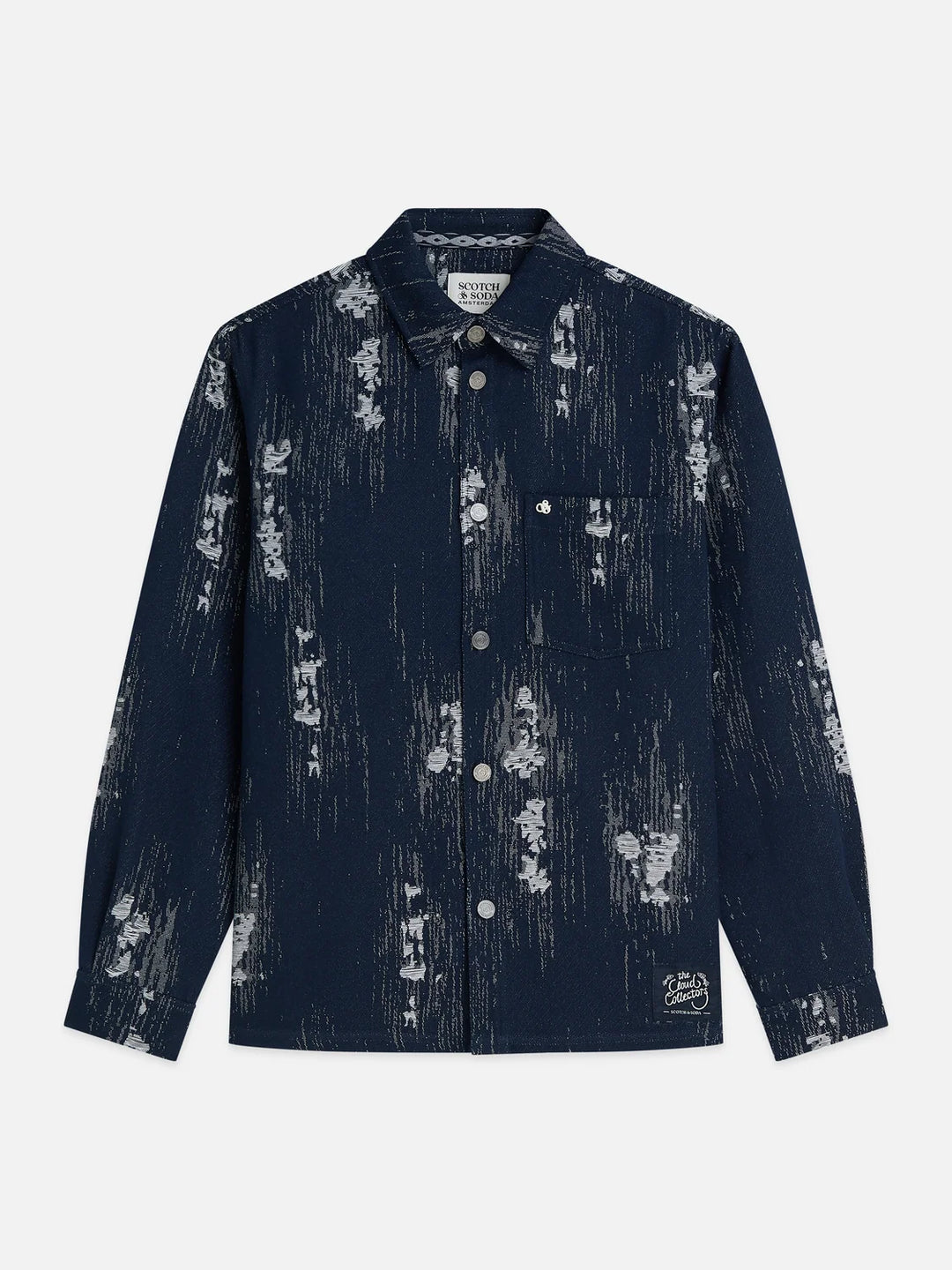 Jacquard Relaxed-Fit Overshirt - Sky Captain