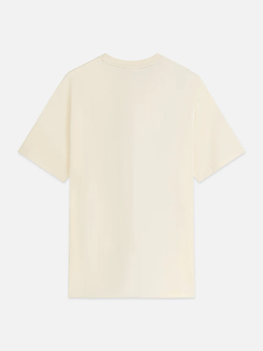 Embroidery Placed Artwork Loose-Fit T-Shirt-Eggnog