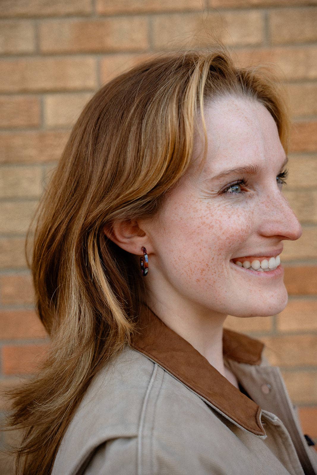 Cam Mini Hoop Earrings - Jewel Stained Glass