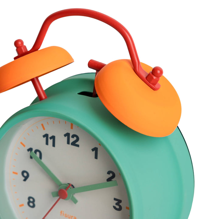 Retro Blue and Yellow Alarm Clock