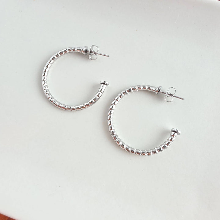 Luxe Harlow Hoop Earrings - Silver