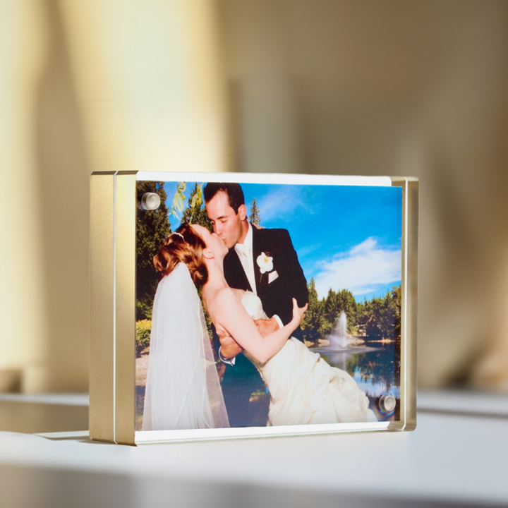 Glitzy Gold Color Edge Magnet Frame 5x7