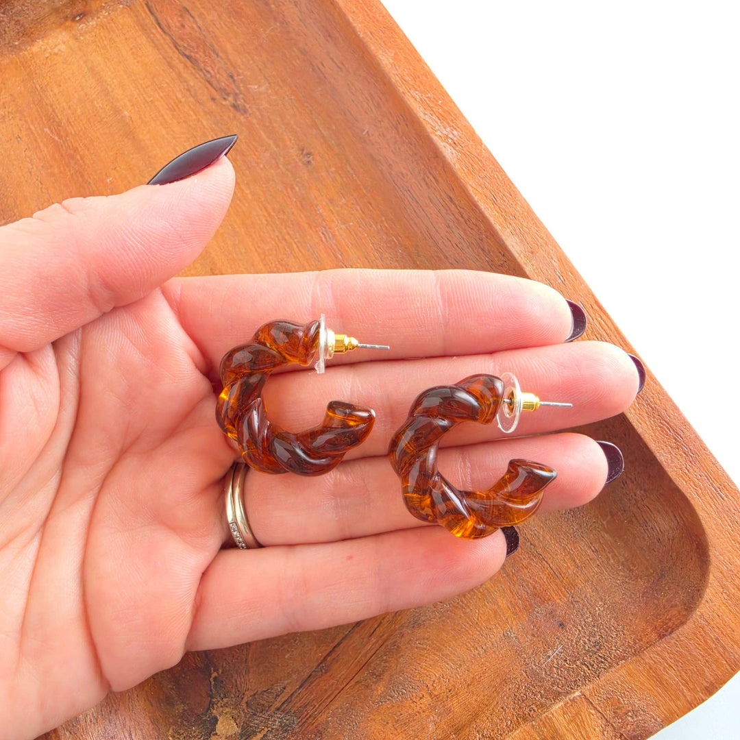 Ramona Hoop Earrings - Amber