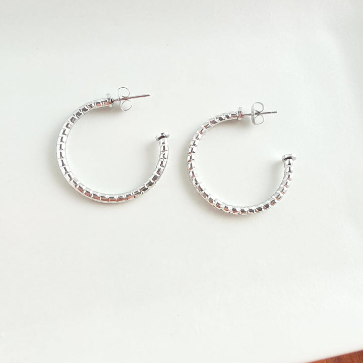 Luxe Harlow Hoop Earrings - Silver
