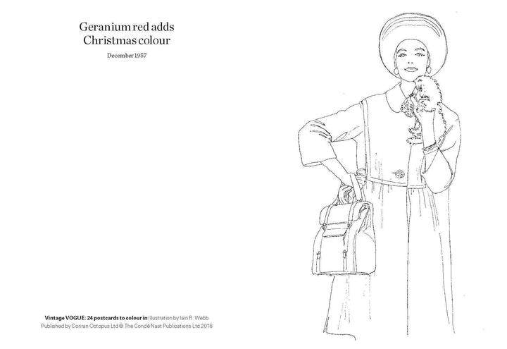 Vintage Vogue: Detachable Postcards to Colour In