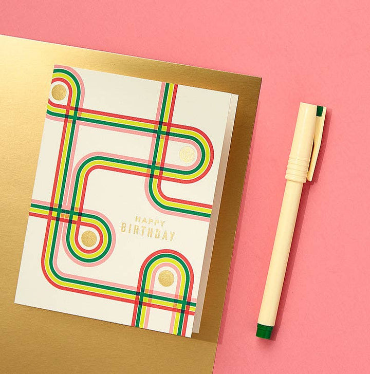 Rainbow Ribbon Birthday Card